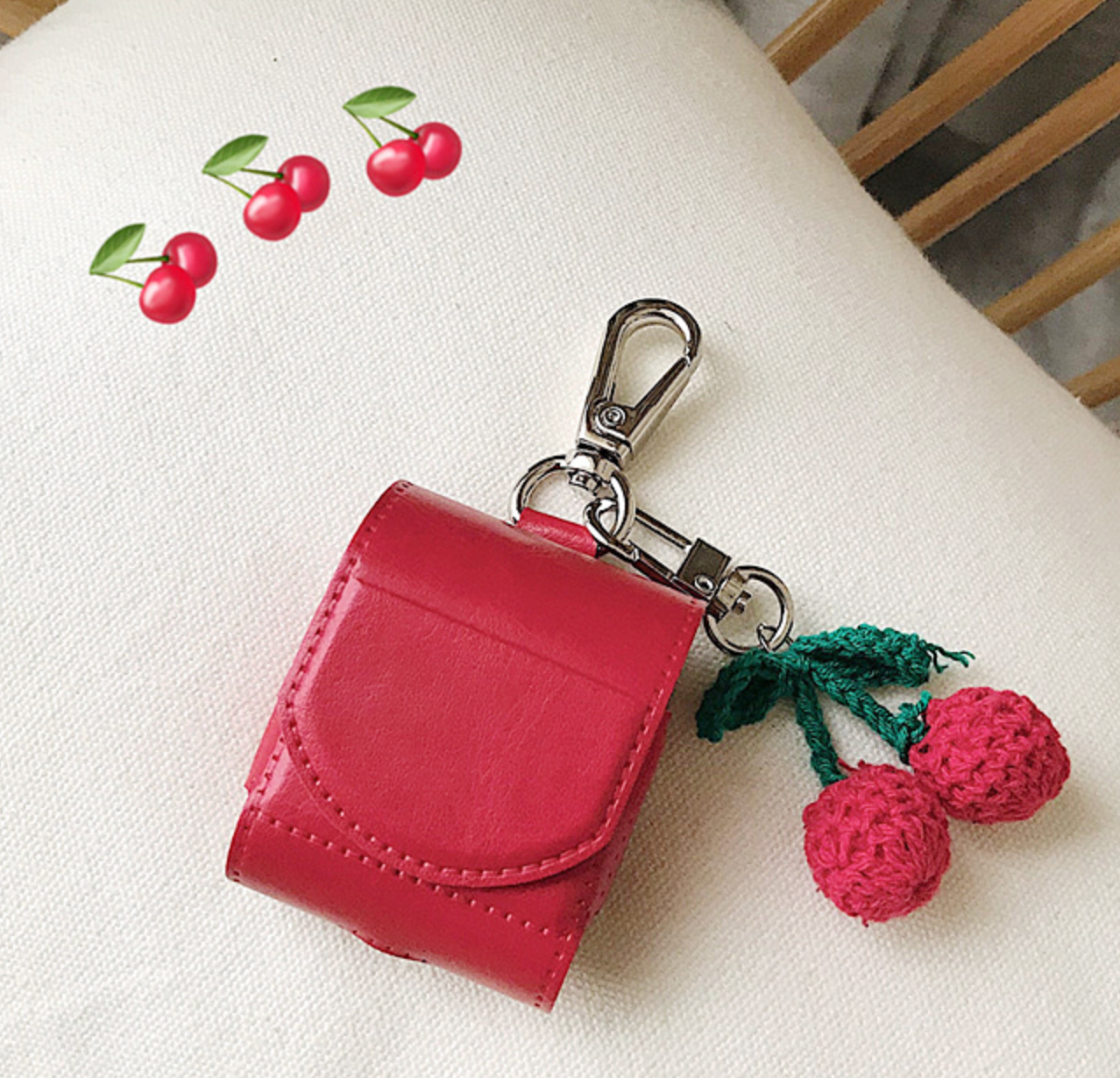 RED CHERRY AIRPODS CASE